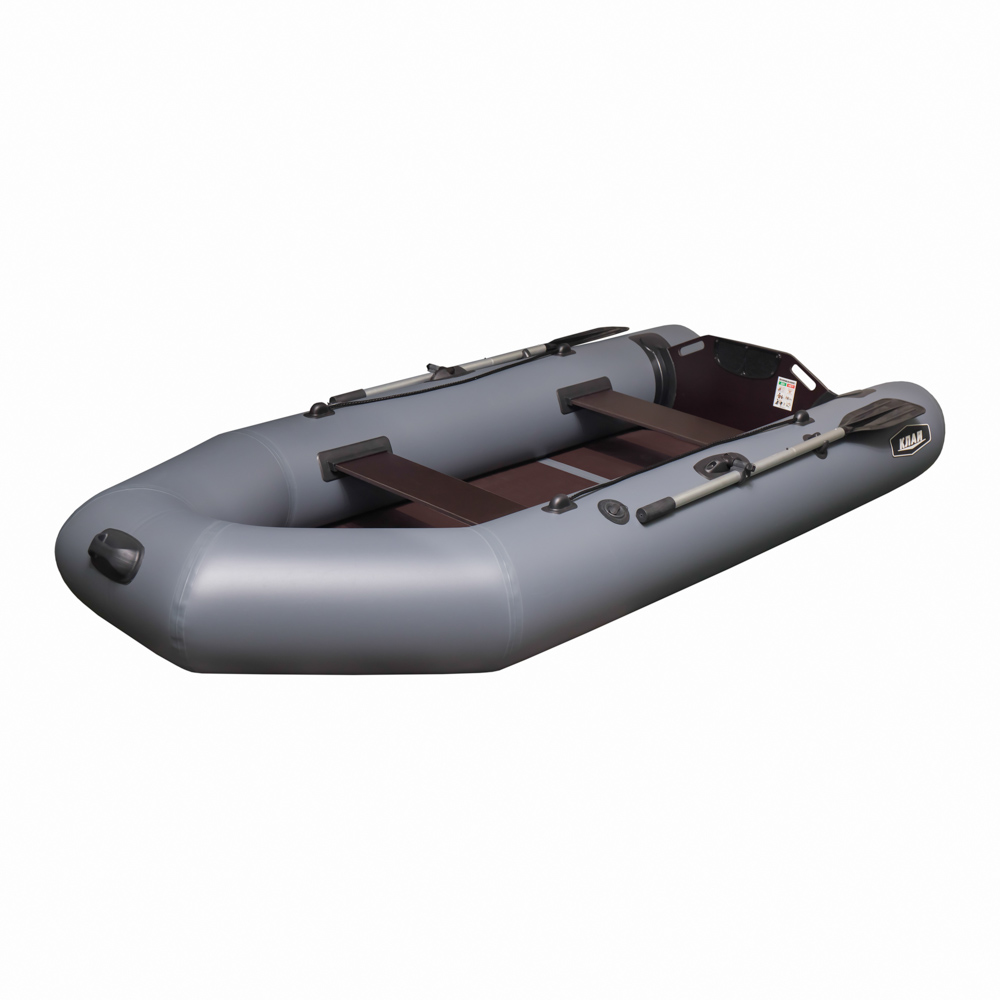 Лодка ПВХ "Skiff-280", надувное дно, 2 местная, серая