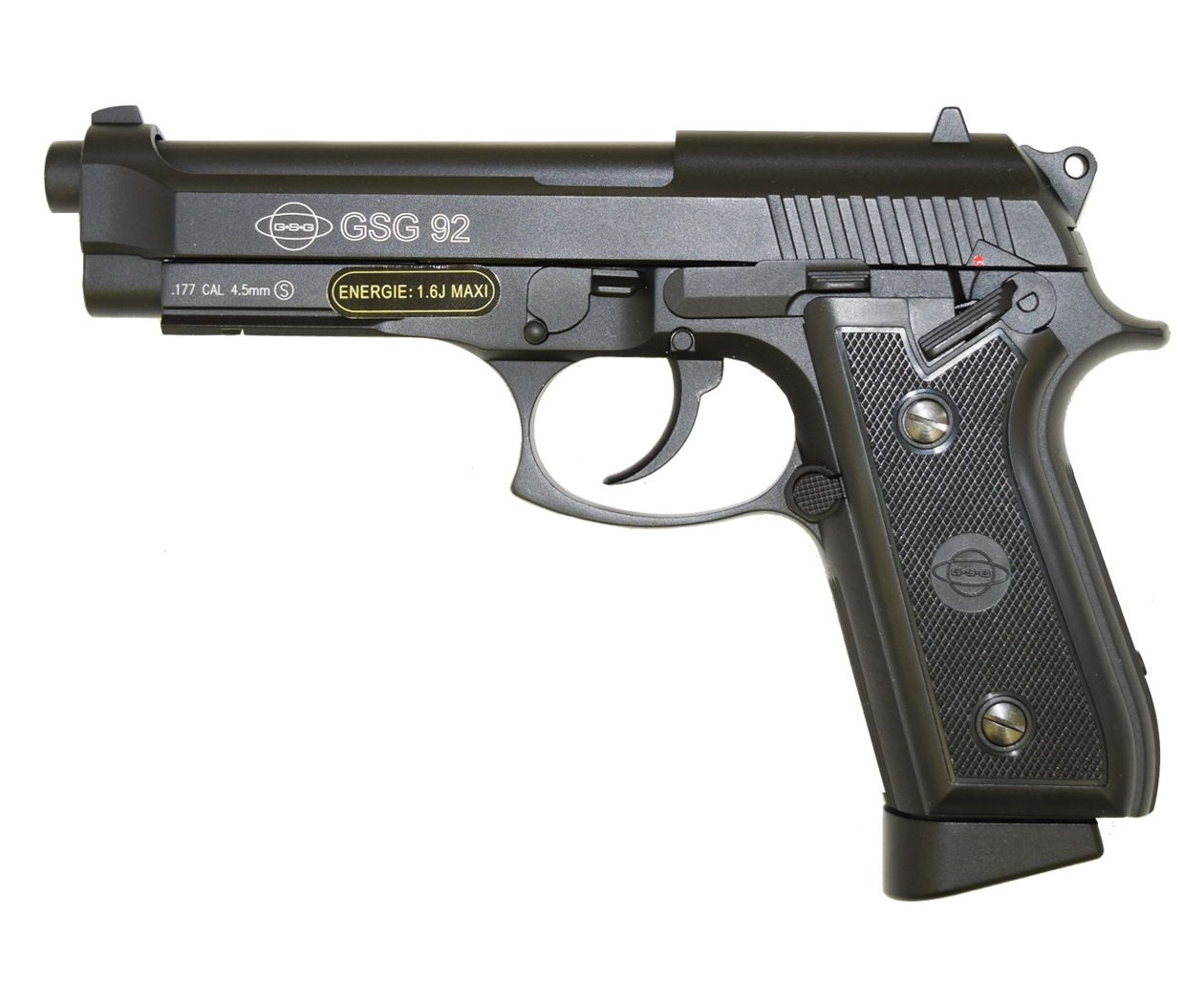 Пистолет пневматический GSG-92, к.4,5мм (blowback, мет.)