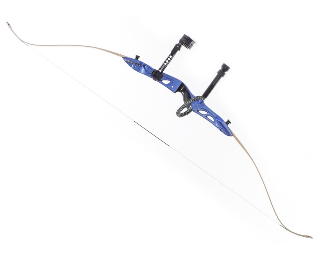 Лук рекурсивный  (Олимпик) 68" 34# (голубая рукоять)