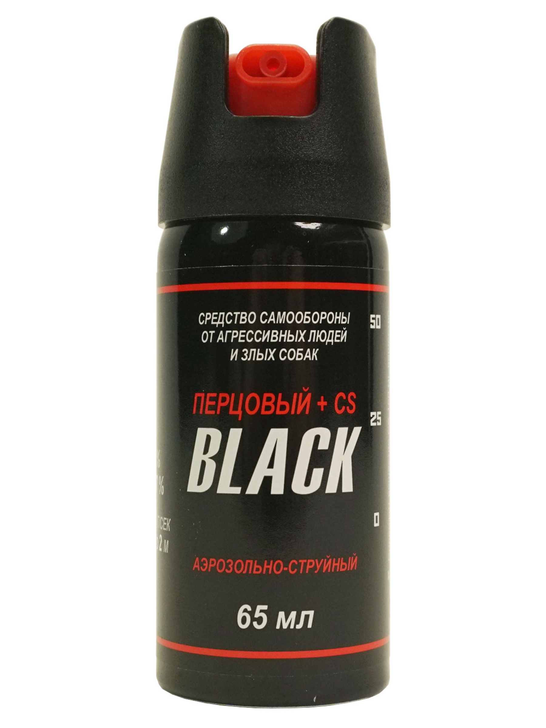Баллончик газовый "BLACK", 65мл. (200мг.OC+150мг.CS)