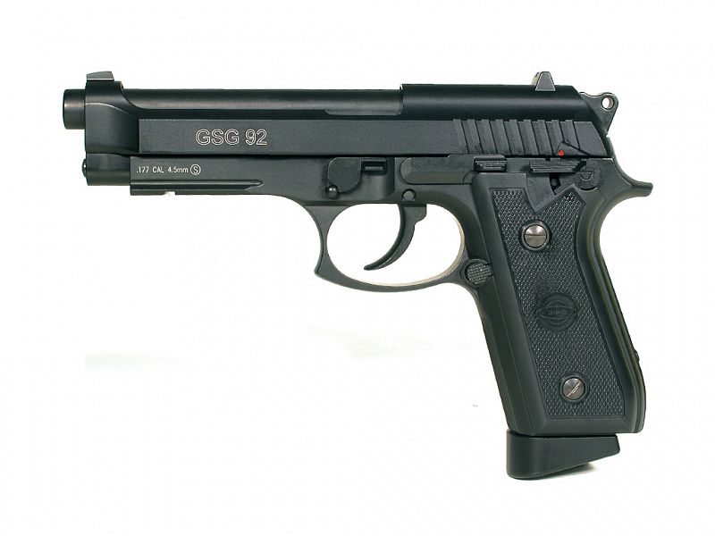 Пистолет пневматический GSG-92, к.4,5мм (blowback, мет.)